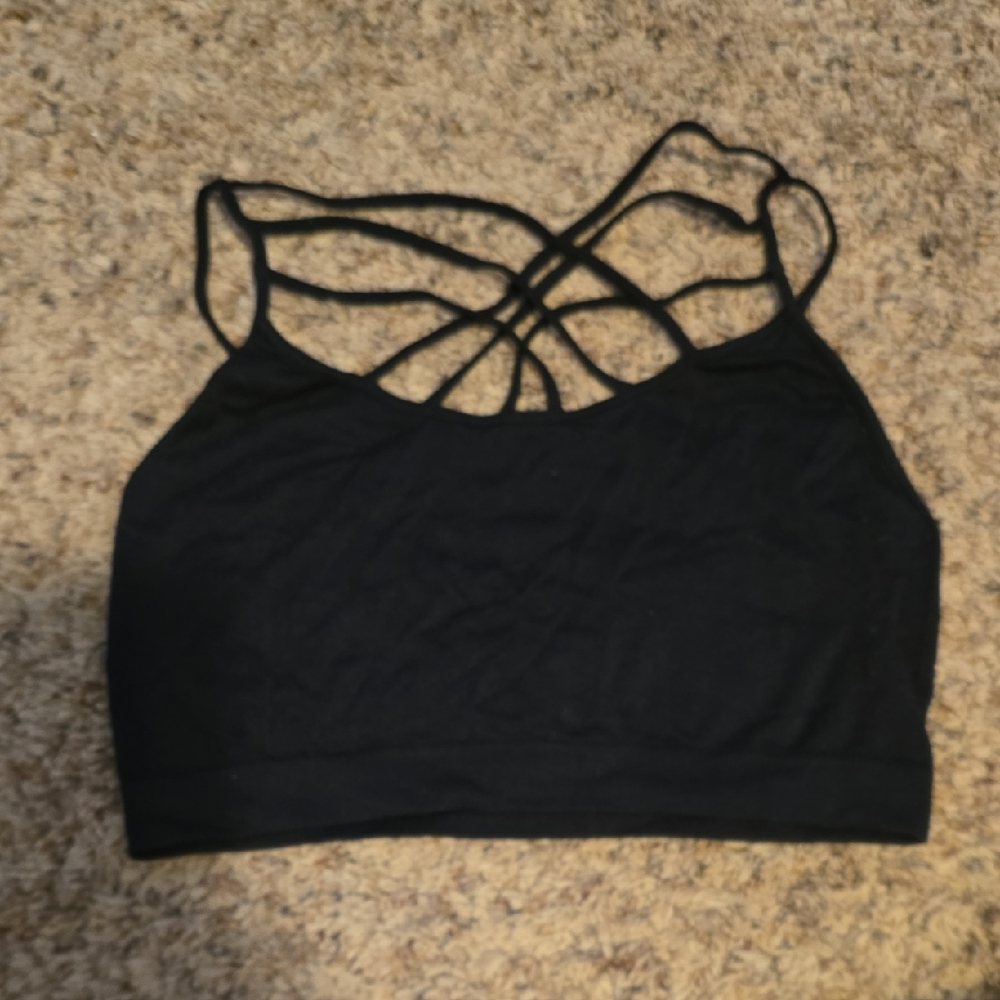 Black Strappy Sports Bra Or Bralette | NWOT